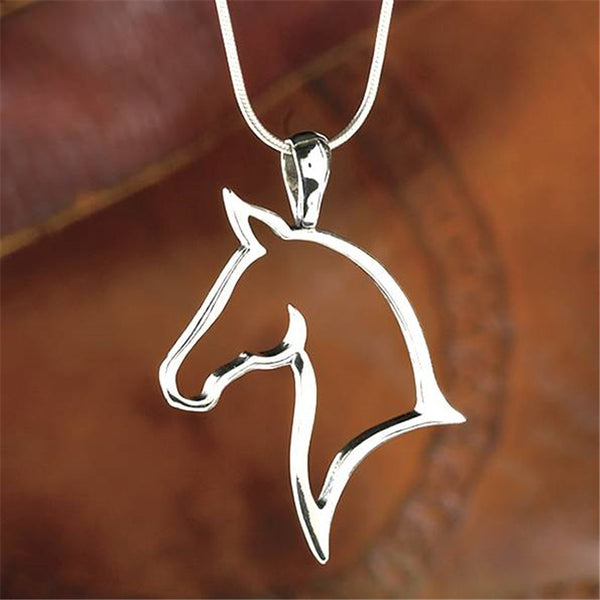 Capture the Spirit of the Horse: An Elegant Sterling Silver Pendant Necklace