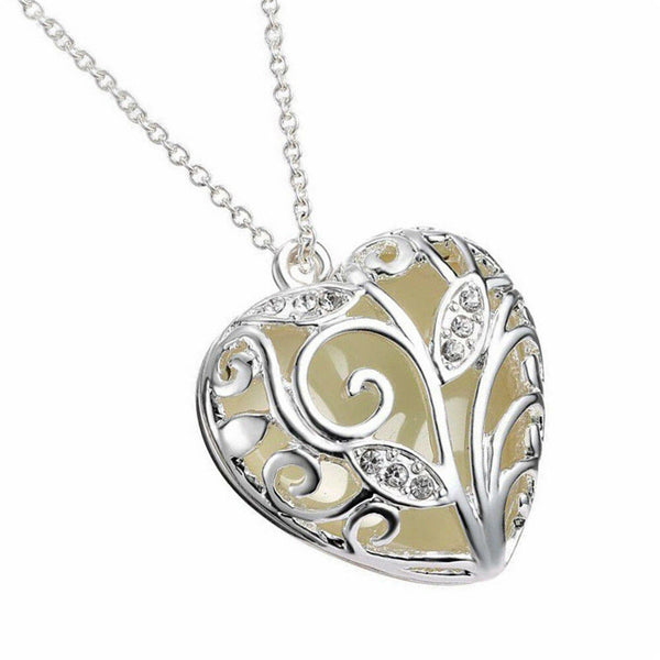 A Love That Glows: The Luminous Heart Pendant Necklace (Glow-in-the-Dark)