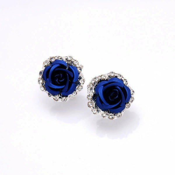 A Touch of Everyday Elegance: Sparkling Rose Crystal Stud Earrings